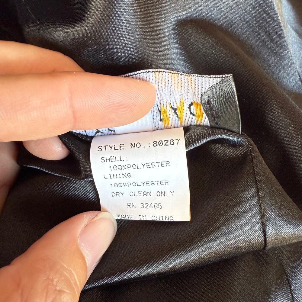 MYCRA PAC black Rain Coat  - Trench Double Breasted Classy EUC Sz 1 S/M - Picture 5 of 14